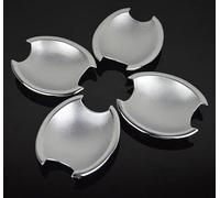 ZWBHNB Car Door Handle Protector for Nissan for March for Micra K12 for Tiida C11 2003-2010 Exterior Door Handle Covers Trim Exterior Door Handles Shell(Silver,Handle Bowl)