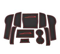 ZWBHNB door slot rubber mats Car Gate Slot Mat Rubber Cup Pads Door Groove Mats Interior Decoration Anti-Slip Styling For Audi For A3 For 8V 2014-2020(Red)