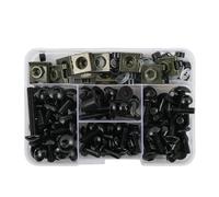 ZWBHNB Motorcycle Bolts Screw For K&awasaki Z750 Z900 Z1000 Z800 For Versys 650 Er6n For Ninja 400 300 Z1000sx 177pcs Fairing Bolt Kit(BLACK)