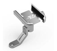 ZWBHNB Motorcycle Handlebar Mirror Mobile Phone Holder Stand Mount GPS Navigation Bracket For H&onda SH300 SH 300 SH300I SH 300I I Phone Mount Navigation Bracket(Silver,Mirror)