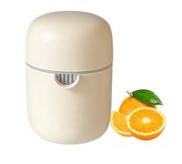 ZWCEGND Lemon Squeezer and Simple Manual Citrus Juicer Small Portable Lime Juicer Cup with Two Ways of Use for Different Fruits（Cream）