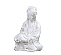 ZWCHGJ Chinese Sitting Buddha, Antique Guanyin Ceramic Ornaments, Classical Ming and Qing Buddha Sculpture, White Porcelain Small Free Guanyin Statues (Color: #4) Gift
