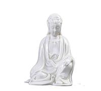 ZWCHGJ Chinese Sitting Buddha, Antique Guanyin Ceramic Ornaments, Classical Ming and Qing Buddha Sculpture, White Porcelain Small Free Guanyin Statues (Color: #5) Gift