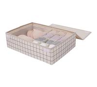 ZWCHGJ Closet Organizer Dust-proof Storage Boxes with Lid Washable Clothes Organizer Visible Foldable Drawer Separation Box for Home Socks Panty 2 in 1