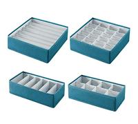 ZWCHGJ Closet Organizer Wardrobe 4PCS Washable Foldable Visible Clothes Organizer Storage Boxes Drawer Mesh Separation Box for Home T-shirt Jeans Socks Panty 6/7/8/24 Grids