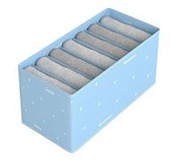 ZWCHGJ Closet Organizer Wardrobe Washable 7 Grids Foldable Visible Clothes Organizer Storage Boxes Drawer Mesh Separation Box for Home T-shirt Jeans Socks Panty