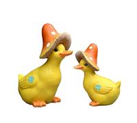 ZWCHGJ Garden Duck Statue, Small Yellow Duck Sculpture Animal Cute Cartoon Garden Duck Resin Yellow Decor Crafts Outdoor Ornaments Gift