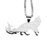 ZWCHGJ Sterling Silver Goth Wicca Heptagram Witchcraft Charm - Halloween Jewelry, Black Cat Choker Necklace For Women