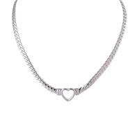 ZWCHGJ Temperament Girls, Sterling Silver Charm Choker - Minimalist Heart Gold Locket Necklace For Women Birthday Valentine Gifts