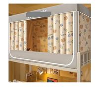 ZWCSHUU bunk bed curtains Blackout Bed Curtains With Stainless Steel Bracket Mosquito Net Dormitory Tent Bottom Bunk Breathable Prevention(Color2,1.07m high-2pcs)