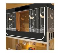 ZWCSHUU bunk bed curtains Blackout Bed Curtains With Stainless Steel Bracket Mosquito Net Dormitory Tent Bottom Bunk Breathable Prevention(Color3,1.07m high-2pcs)