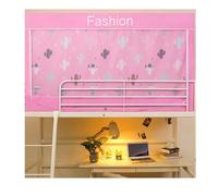 ZWCSHUU bunk bed curtains Dormitory Blackout Bed Curtains One-piece Mosquito Net For Student Upper Bunk Bracket Canopy Tent For Bedroom Decoration(Color5,90x190x110cm-up bed)
