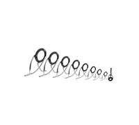 ZWCSHUU Fishing Rod Guides 9Pcs Fishing Rod Guides Ring Repair Kit Ceramic Spinning Casting Pole Eyes Rebuilding Replacement Accessories(Double Foot-9pcs)