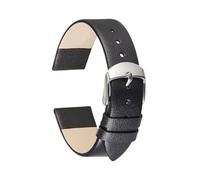 ZWCSHUU Leather Replacement Bands PU Leather Watch Band, 14mm-22mm Thin Smooth Straps, Soft Comfortable Bracelets for Men Women(Black,22mm)