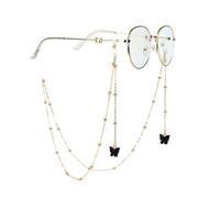 ZWCSHUU Reading Glasses Chain For Women Sunglasses Cords Casual 4mm Geometric Triangle Beaded Stainless Steel Eyeglass Masks Glasses Chains(1pcs-09)