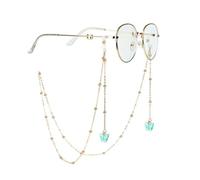 ZWCSHUU Reading Glasses Chain For Women Sunglasses Cords Casual 4mm Geometric Triangle Beaded Stainless Steel Eyeglass Masks Glasses Chains(1pcs-06)