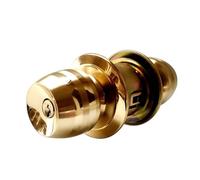 ZWCSHUU Round Door Knobs Rotation Lock Knobset Handle Stainless Steel Knob with Key Door Handles(60mm)