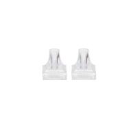 ZWCSHUU Silencer Heel Protector 2Pcs Woman High heels Shoe Covers Square TPU/PVC Material Soft Damping Heel protector Silencer Non-slip(Transparent-XXX)