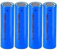 ZWDCVFGK 3.7V Li-ION Battery 2200mAh Rechargeable Batteries, for Solar Lights, Doorbell, Garden Lights Flat Head