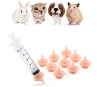 ZWEBY 10 Packs of Pet Feeding Nipple for Kitten and Puppy Silicone Feeding Pacifier fo Miracle Anti-Choking Silicone Pacifier