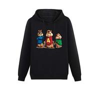 Zweck Pullover Warm Hoodies Alvin And The Chipmunks Road Chip 2015 Hoody Long Sleeve Sweatershirt Black S