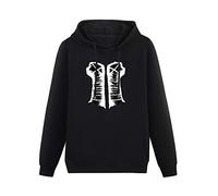 Zweck Pullover Warm Hoodies cm Punk Hoody Long Sleeve Sweatershirt Black M