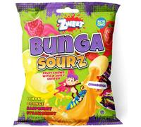 Zweet Bunga Sourz Fruit Chews - Individually Wrapped Fruit Chews with a Sour Juicy Center, Kosher Candy, Sour Candy Chews (21 Ounce)