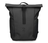 zwei Unisex Rolltop Backpack Jona JOR200 Women & Men Leisure Backpack with Laptop Compartment & Bottle Holder - Expandable Daypack 15-19L, Padded & Breathable Back, black, L