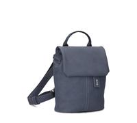 Zwei Mademoiselle.M MR45 Small Women's Backpack 2 Litre Classic Elegant Daypack with Magnetic Closure Flap, Zip Pocket on Back and Key Ring, Nubuck blue, One size