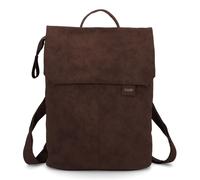 zwei backpack leisure backpack with laptop compartment Mademoiselle.M MR13 Nubuk - Espresso brown