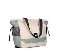 zwei Bonny BO200 Women's Shopper Bag, Large Nylon Shoulder Bag, 19 Litres, Lightweight Tote Bag, Handbag with Zip, Water-Repellent, Many Compartments, Lanyard, Vegan, sand, One Size