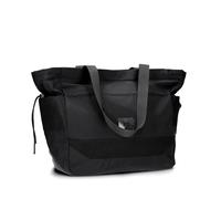 zwei Bonny BO200 Women's Shopper Bag, Large Nylon Shoulder Bag, 19 Litres, Lightweight Tote Bag, Handbag with Zip, Water-Repellent, Many Compartments, Lanyard, Vegan, black, One Size