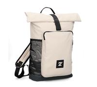 zwei BONNY BOR180 Women's Rolltop Backpack 15-19 Litre Lightweight Nylon Daypack Water Resistant Multiple Compartments Bottle Compartment Lanyard Padded Straps, sand, L, Casual