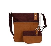 zwei cross body bag shoulder bag Jana J10 Nubuk - Cognac bronze