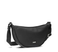 Zwei Mademoiselle.M M50 Women's Moon Bag 2 Litre Trendy Bag in Crescent Shape Versatile as Bum Bag Crossbody Bag Evening Bag Shoulder Bag, Nubuck black, Einheitsgröße