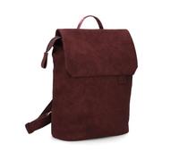 zwei Mademoiselle.M MR13 Women's City Backpack 7 Litres Padded Laptop Compartment Magnetic Closure Flap Main Compartment with Zip Back Padding Classic Elegant, Nubuck Bordeaux, Unit size, Classic