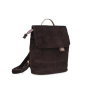 zwei Mademoiselle.M MR8 Women's City Backpack 4 Litre Soft Faux Leather Magnetic Closure Flap Main Compartment with Zip Padded Tablet Divider Back Padding, Corduroy espresso, Daypack Backpacks