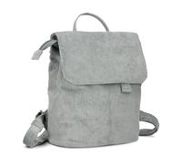 zwei Mademoiselle.M MR8 Women's City Backpack 4 Litre Soft Faux Leather Magnetic Closure Flap Main Compartment with Zip Padded Tablet Divider Back Padding, Corduroy sage, Daypack Backpacks