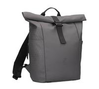 zwei Unisex Rolltop Backpack Jona JOR200 Women & Men Leisure Backpack with Laptop Compartment & Bottle Holder - Expandable Daypack 15-19L, Padded & Breathable Back, stone, L