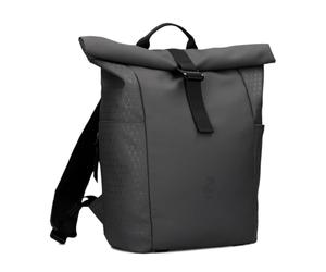 zwei Unisex Rolltop Backpack Jona JOR200 Women & Men Leisure Backpack with Laptop Compartment & Bottle Holder - Expandable Daypack 15-19L, Padded & Breathable Back, black, L