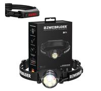 Zweibrüder ZB7H LED Head Torch, Rechargeable 1200 Lumens, Digital Focus | LED Headlamp, Digital Focus, Red & Rear Light, USB-C Chargeable, Included Cable, Professional Use, Outdoor, Hiking, Camping