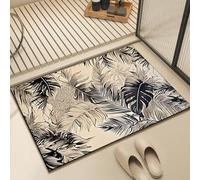 Zweig Bath Matsblue Leaves Super Absorbent Bathroom Mat,Non-Slip Floor Mat,Quick-Drying Bathroom Carpet,Simple Door Mat For Shower Tub Bathtub Sink