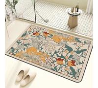 Zweig Bath Matsvintage Flowers Super Soft Absorbent Floor Mat,Quick-Drying Bathroom Carpet,Simple Kitchen Door Mat,Large Shower Mat Non-Slip,For Bathroom Wet Area