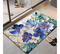 Zweig Bathroom Mat Purple Flower Super Absorbent Bathroom Mat,Non-Slip Floor Mat,Quick-Drying Bathroom Carpet,Simple Door Mat For Shower Tub Bathtub Sink