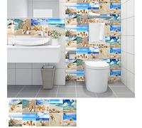 Zweig Self Adhesive Wall Tiles Seaside Scenery Waterproof Splashbacks Transfers Cover, for Tile Kitchen Bathroom, Stick On Wall, Tile Stickers Decals,Home Decor DIY Living Room 15X15Cm, 20240123