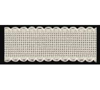 Zweigart 1 Metre Hessian Aida Band 2.5cm/1 Inch With a Scalloped Edging