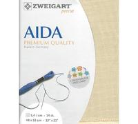 Zweigart 14 Count Aida Parchment 50x55cm (19.5x21.5 inches) - Fat Qtr