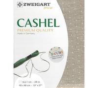 Zweigart Cashel Precut 28 ct. 3281 Colour 1399 Mini Dots Brown White Handmade Fabric 100% Linen for Embroidery 48 x 68 cm