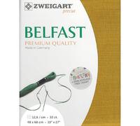 Zweigart Curry (3008) 32 Count Belfast Linen Evenweave Fat Quarter Measuring 70cm x 50cm (27 x 19 Inches)
