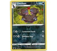 Zweilous 109/189 Uncommon Reverse Holo Pokemon Card (Darkness Ablaze) + 1x TitanCards® Toploader